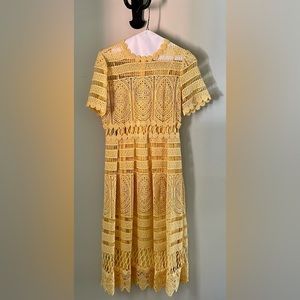 Maje Roseray Lace Midi Dress